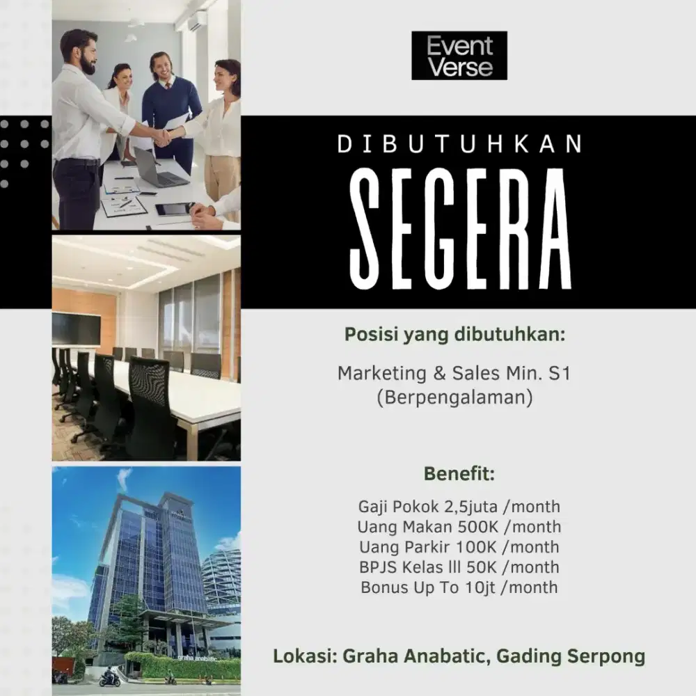 SEGERA!!! Total 3jt - 10jt /bulan. Min. S1