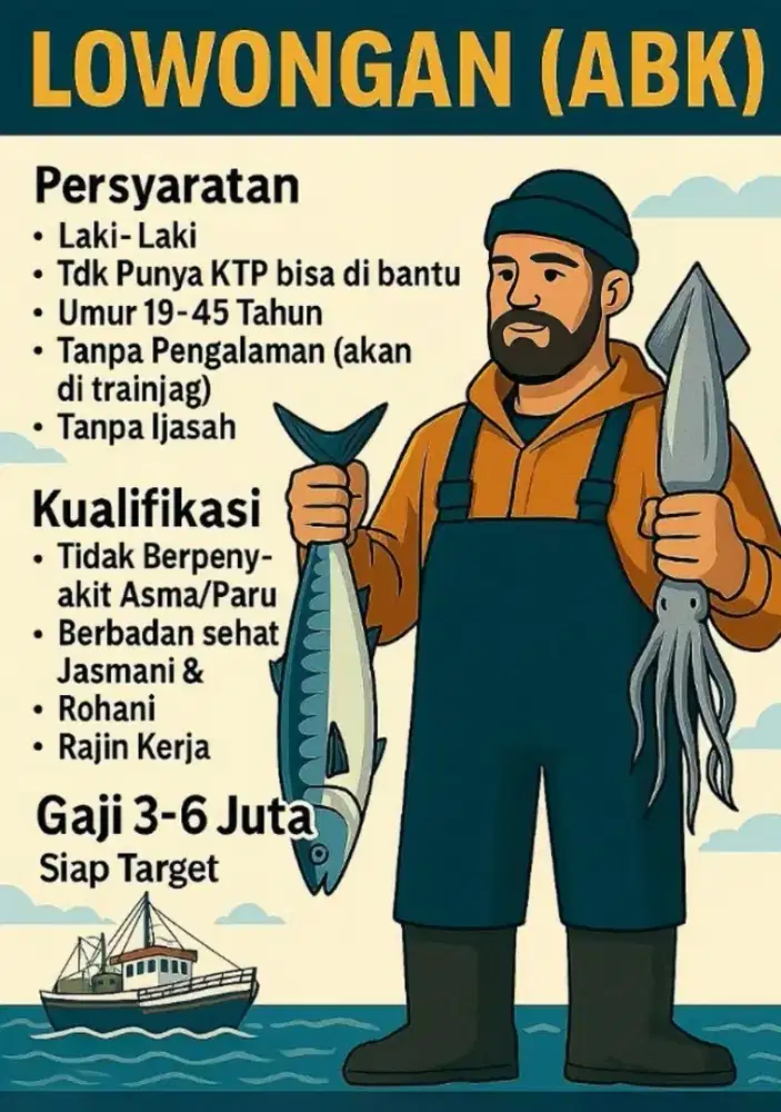 Lowongan (ABK) Ciracas Jaktim