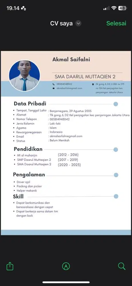 Kerja apa saja yang penting halal