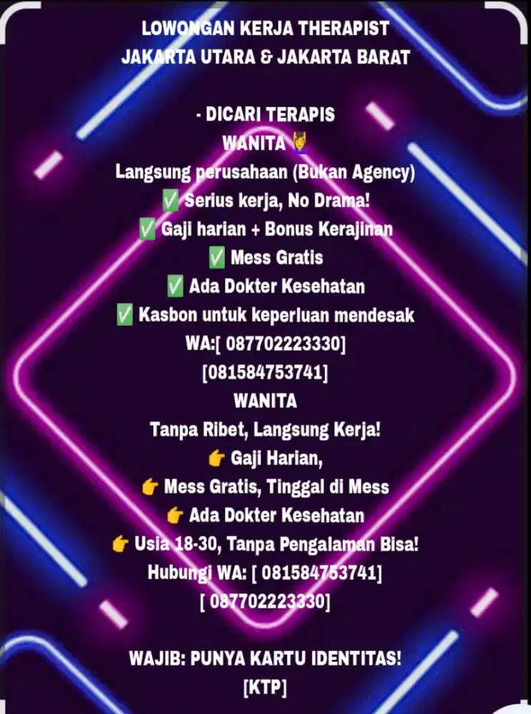 Lowongan kerja terapis