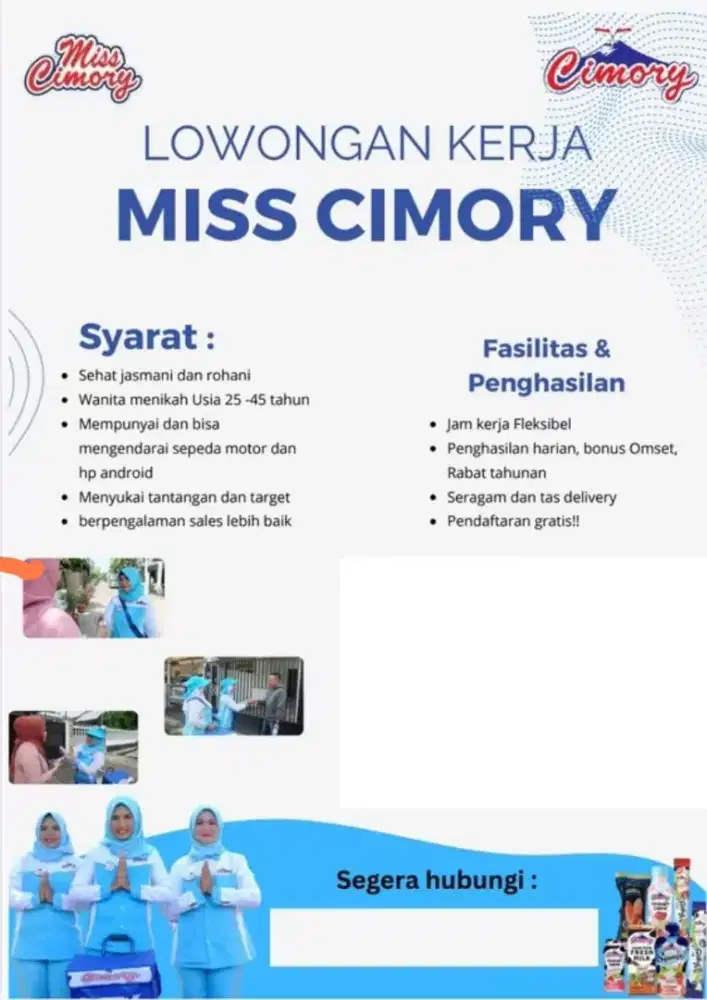 LOWONGAN PEKERJAAN MISS CIMORY