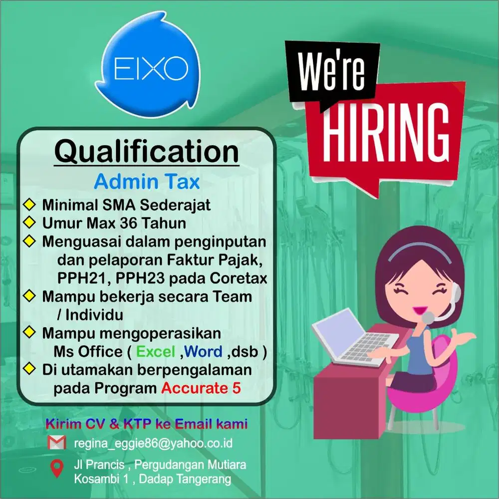 LOWONGAN KERJA ADMIN TAX