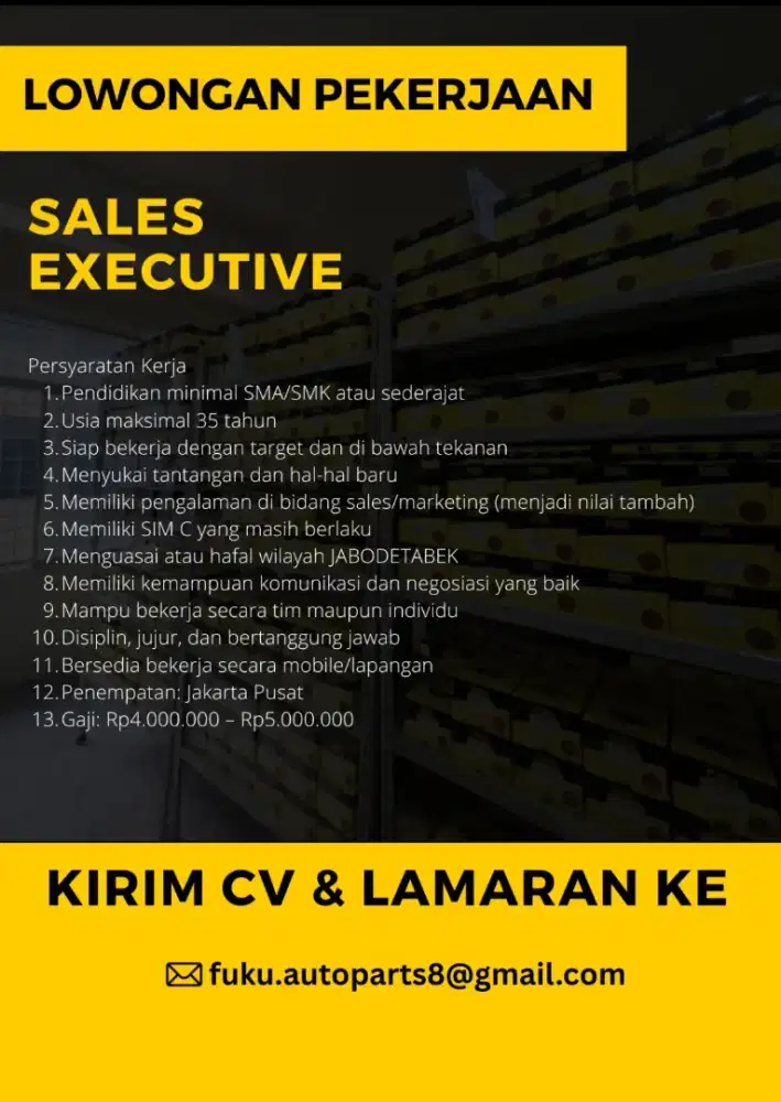 LOKER SALES EXECUTIVE