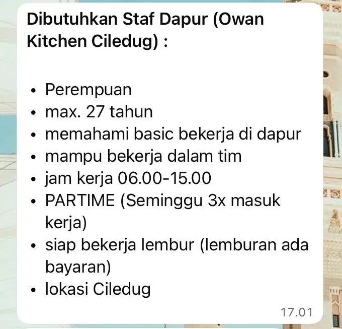 Staf Dapur Owan