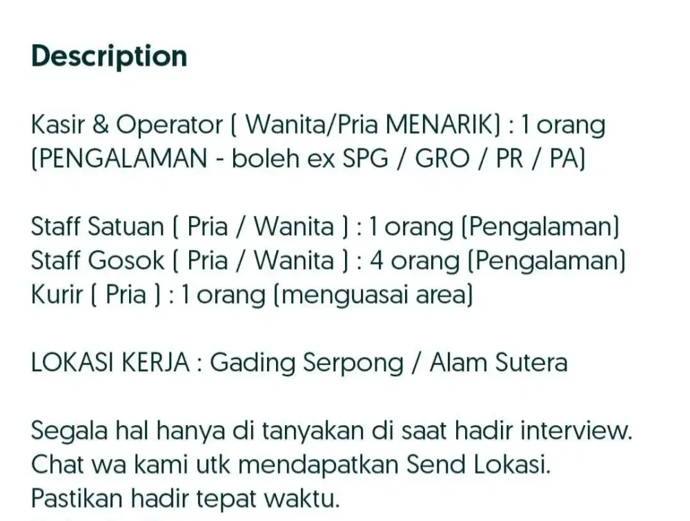 LAUNDRY PENGALAMAN