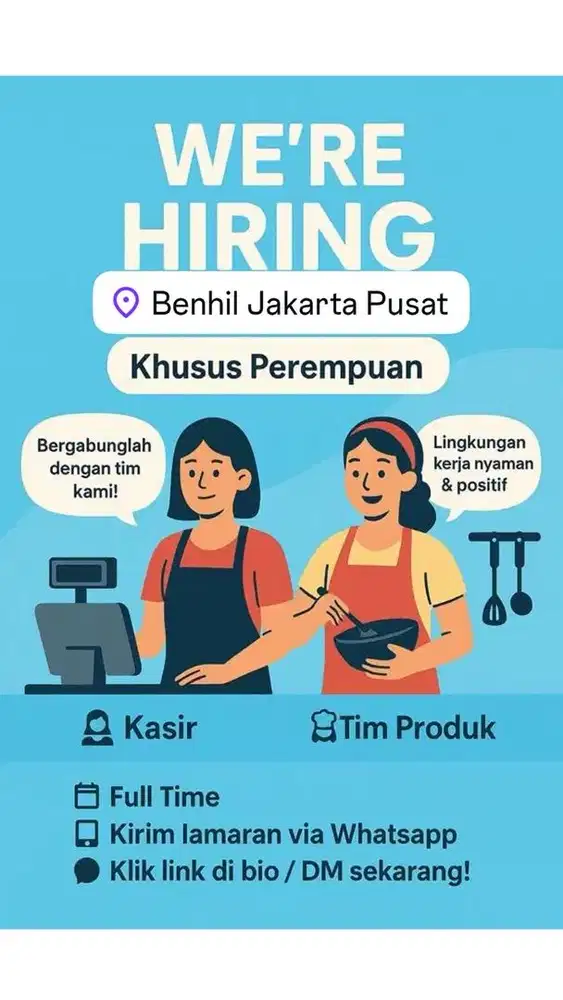 Lowongan kerja jaga stand/lapak di benhil jakarta pusat