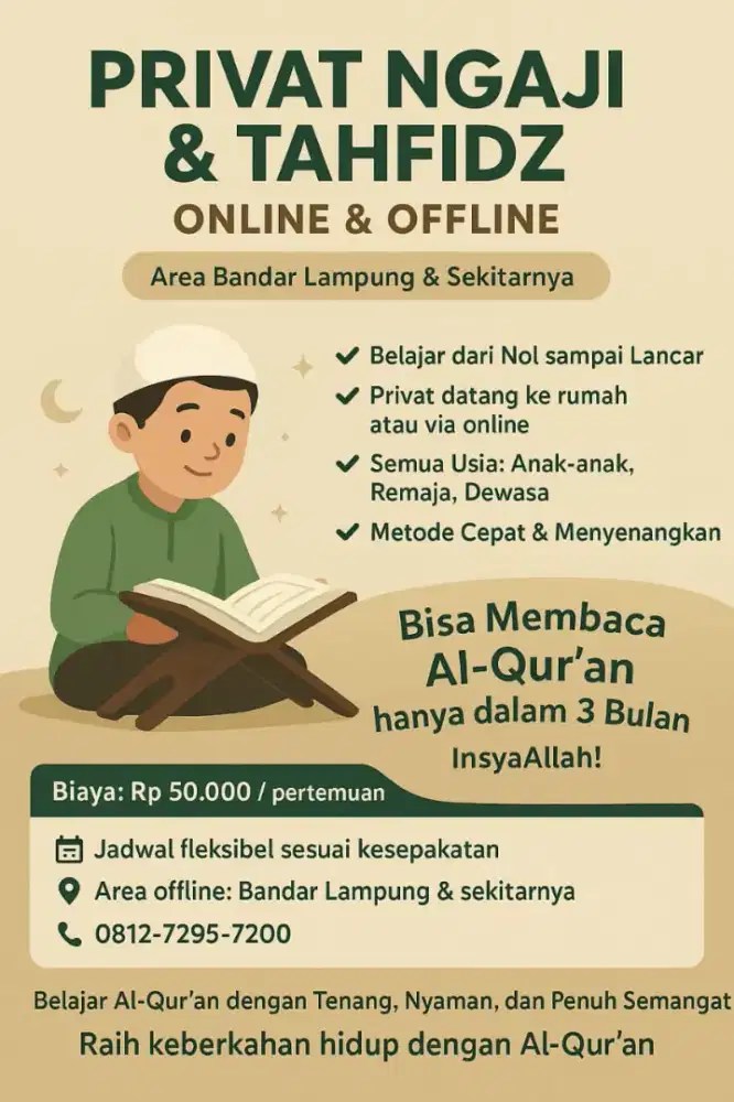 BISA BACA AL-QUR'AN HANYA 3 Bulan