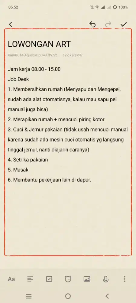 LOWONGAN KERJA ART