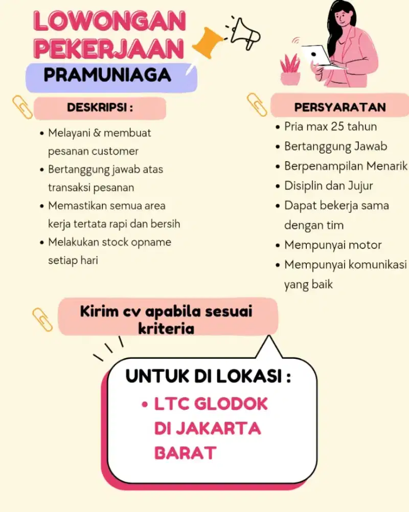 LOWONGAN KERJA DI LTC GLODOK
