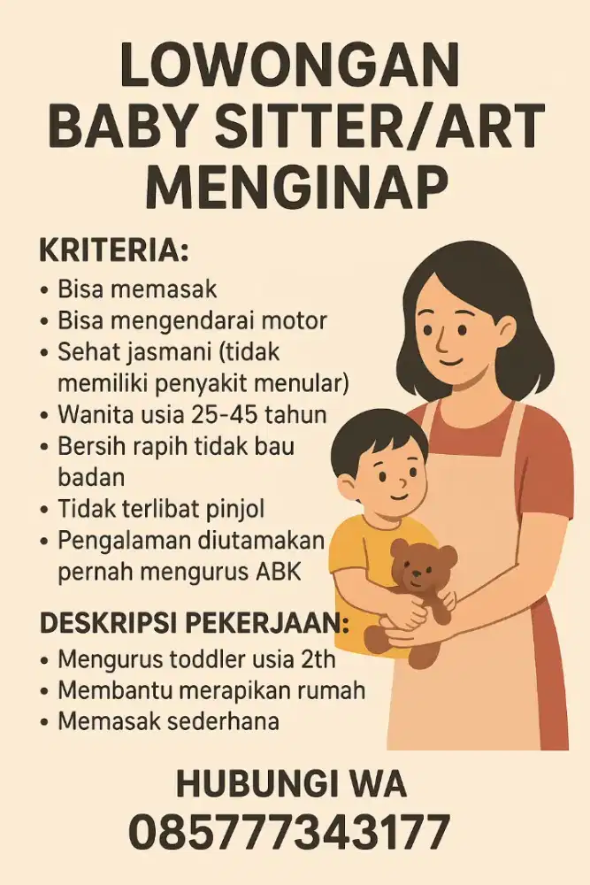 Lowongan Baby Sitter/ART