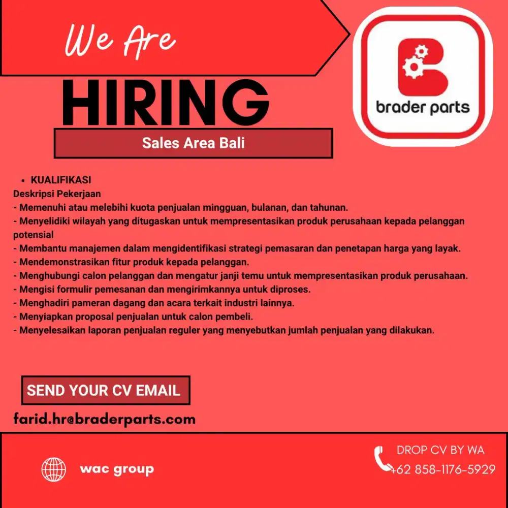 Lowongan sales FMCG