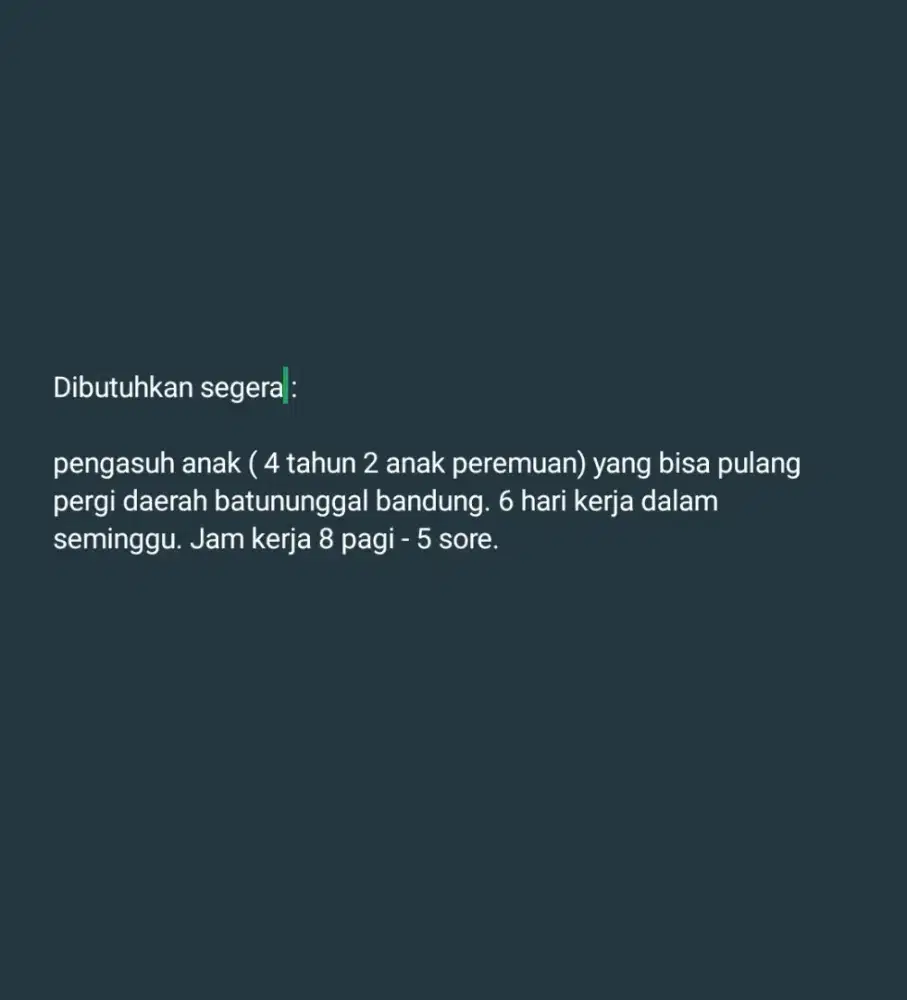 Pengasuh anak bandung