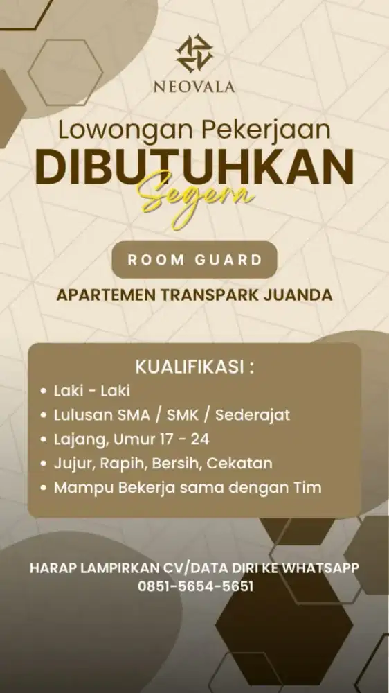 Roomboy / Clean Service Penginapan Apartemen Bekasi