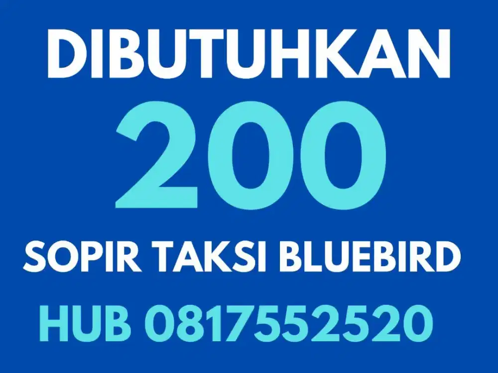 Lowongan Kerja Driver Blue Bird area Yogyakarta