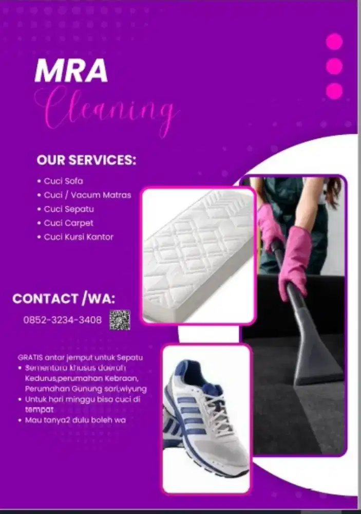 Cuci Matras,cuci sofa, cuci sepatu