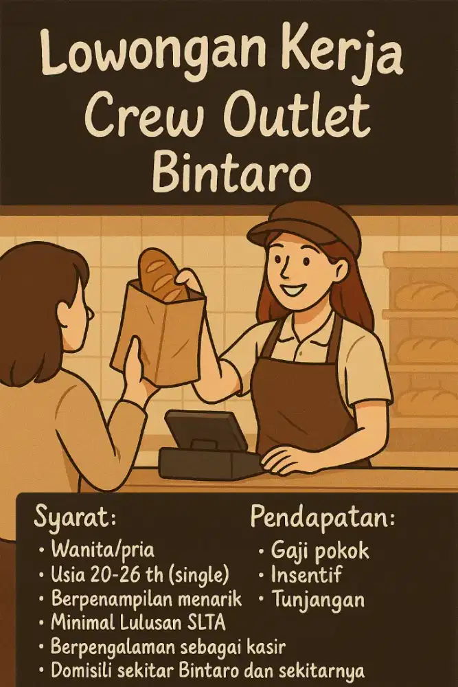 Lowongan kerja - Crew outlet Bintaro (Freshmarket)