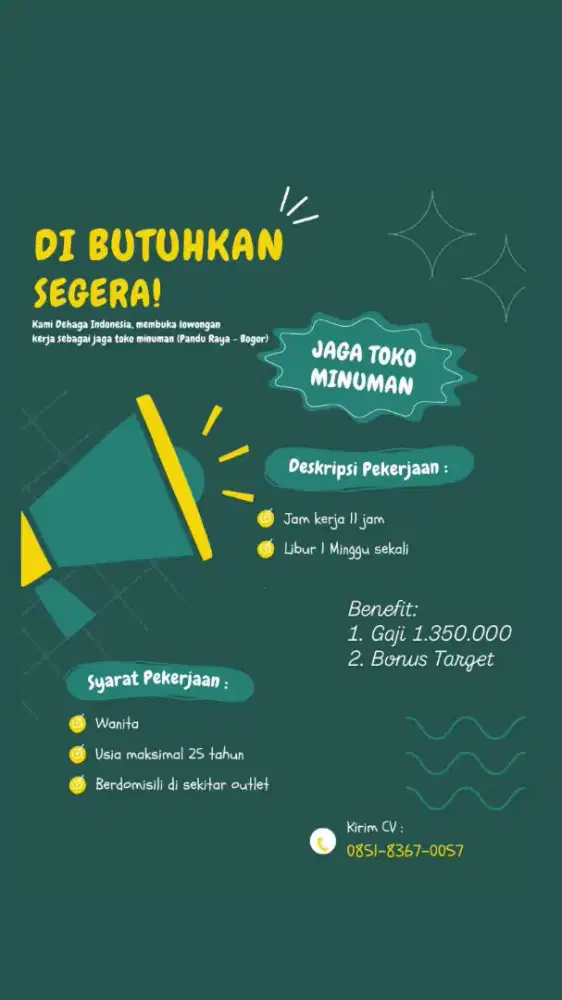 Barista Minuman Dehaga Pandu Raya