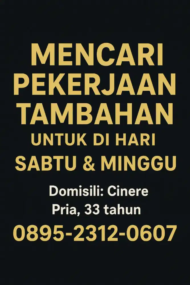 Mencari pekerjaan tambahan
