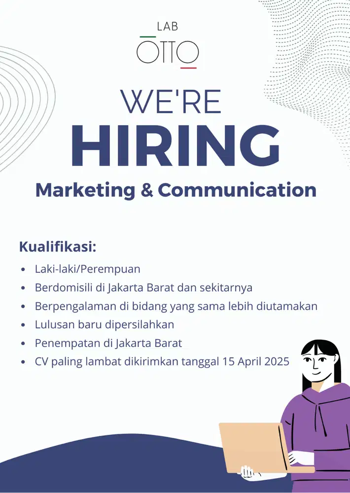 LOWONGAN KERJA DESIGN & MARKETING