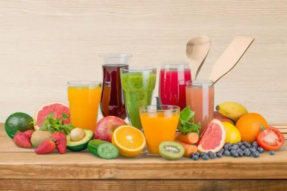 jus buah Dan Roti bakat
