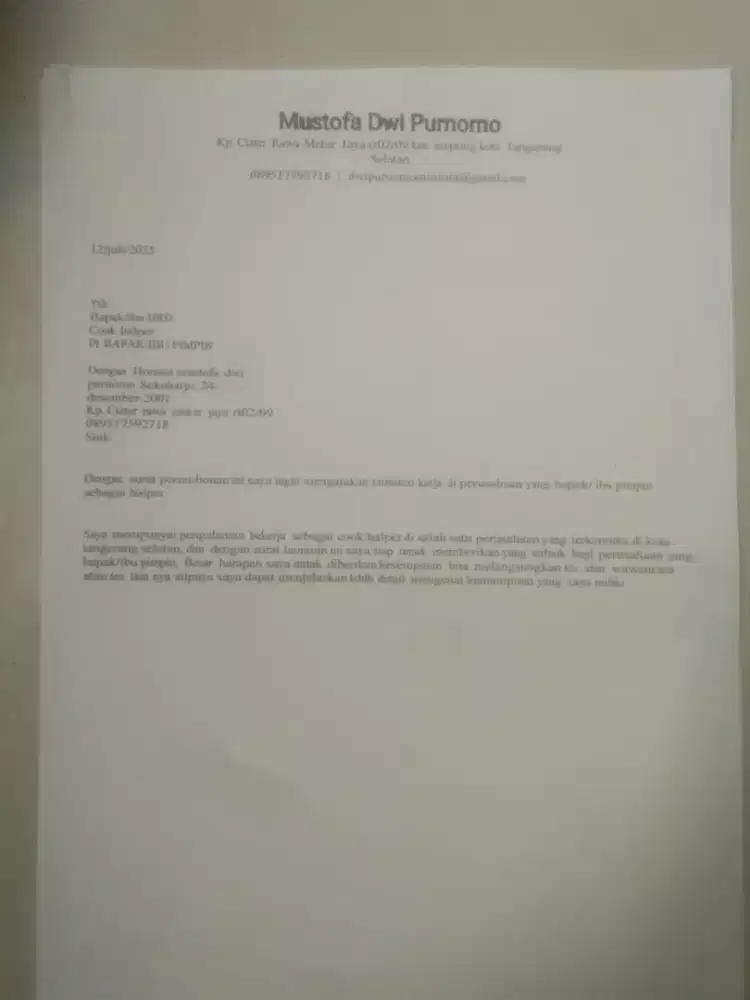 Mencari pekerjaan