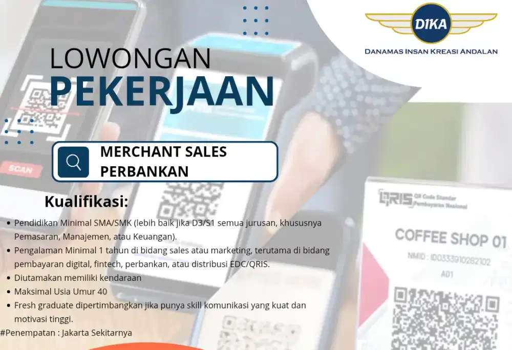 Sales Merchant Perbankan ternama asia