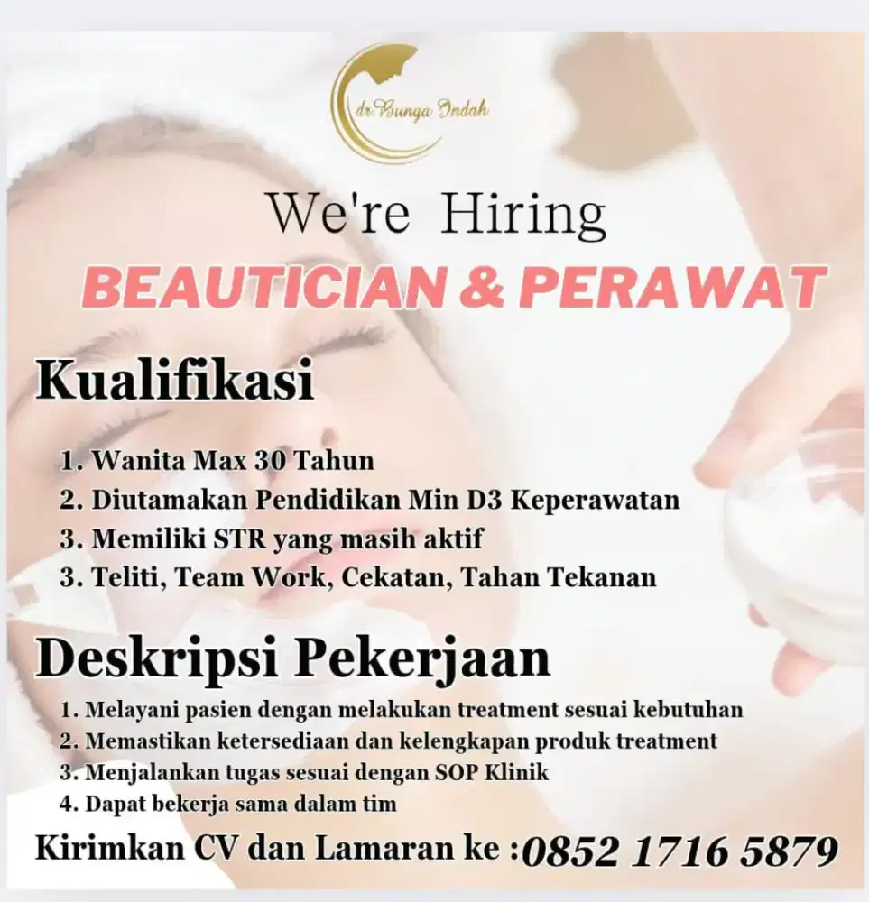 Lowongan perawat klinik kecantikan