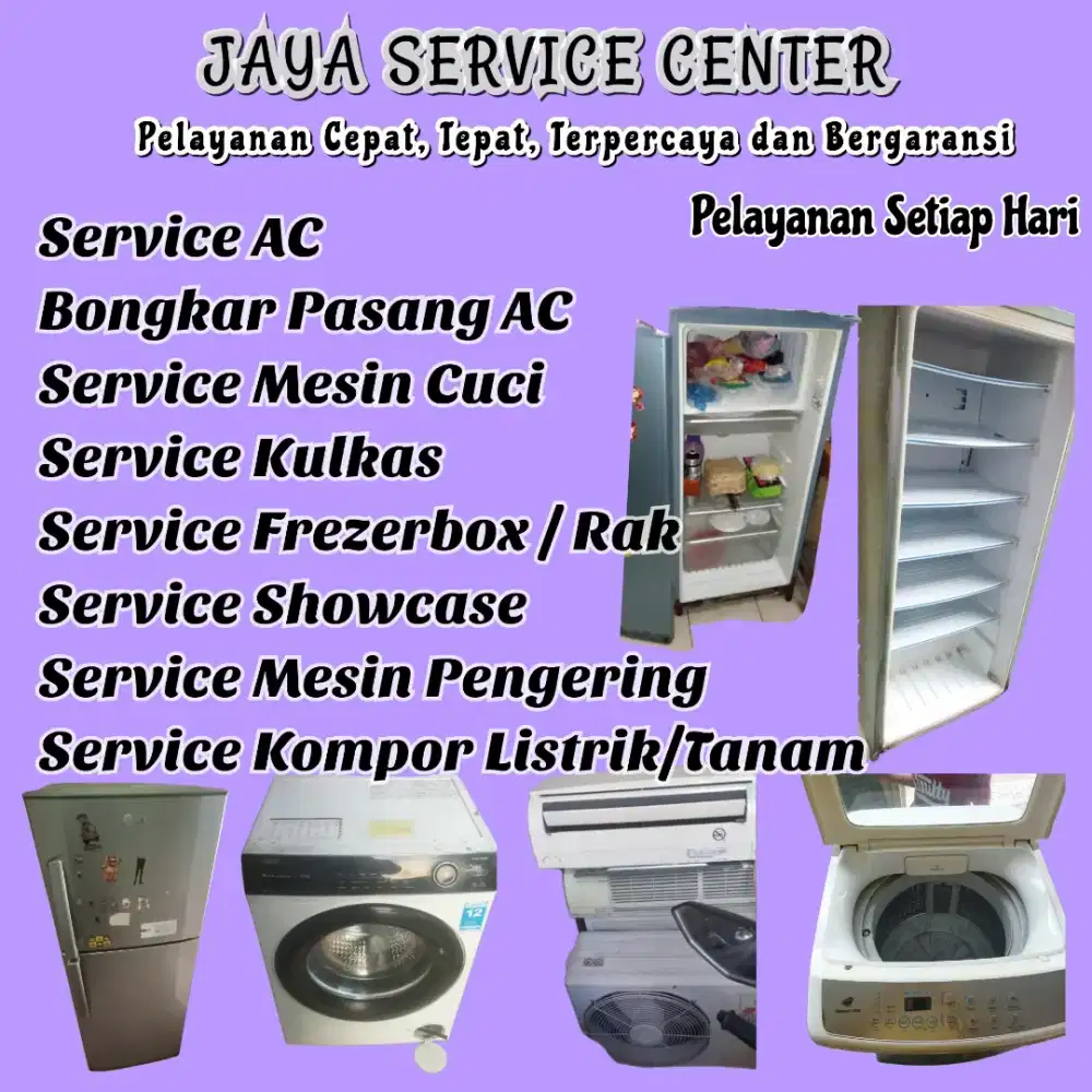 Service AC Bongkar AC Pasang AC Servis Mesin Cuci Kulkas Frezer Manyar