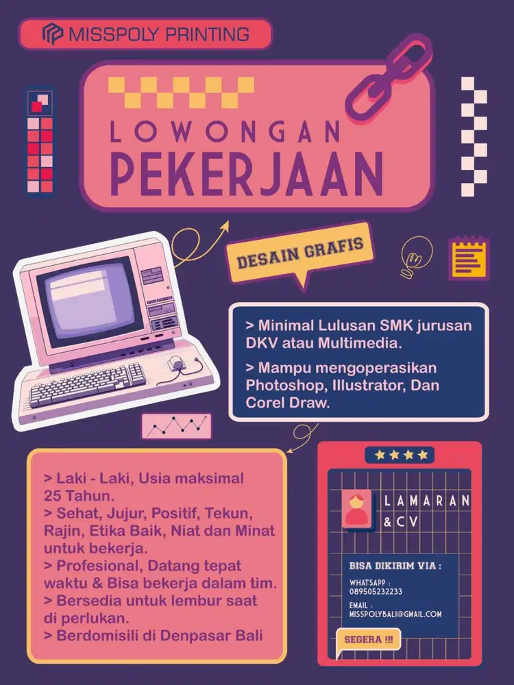 LOWONGAN KERJA DESIGN GRAFIS