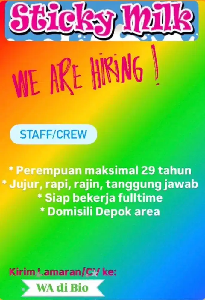 [BUAT YG SERIUS] Crew Sticky Milk