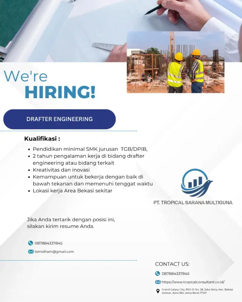 Lowongan kerja drafter engenering