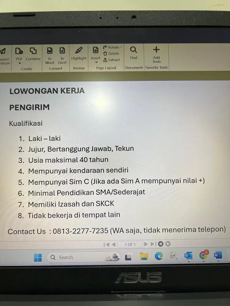 Lowongan Kerja Pengirim