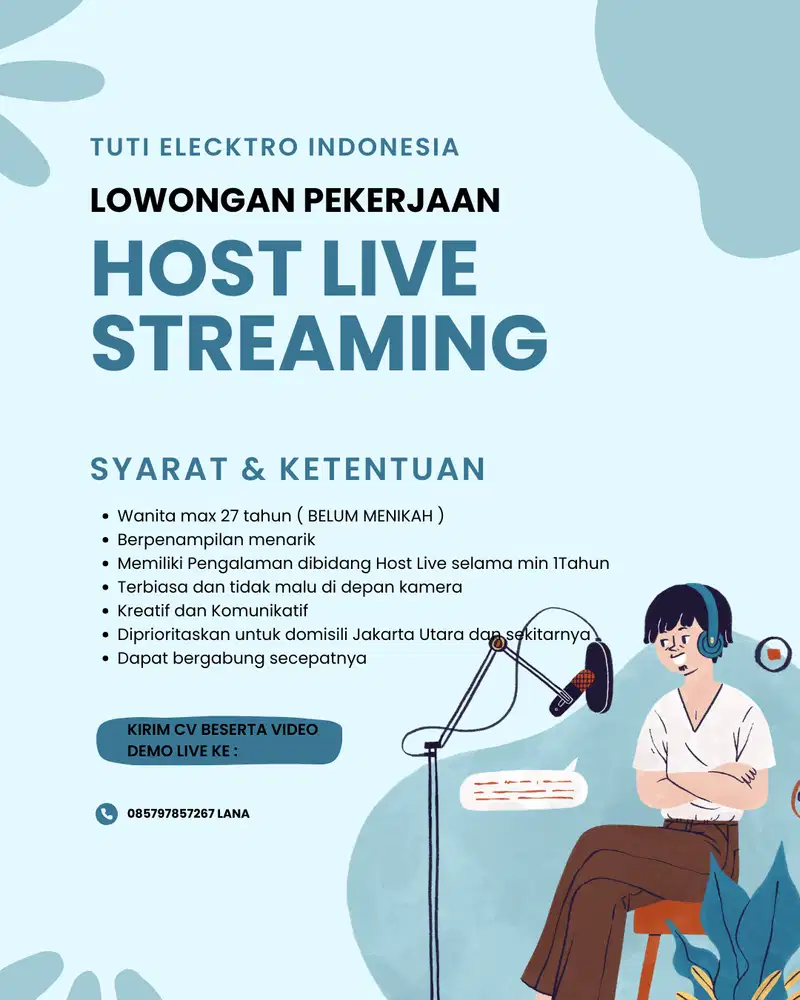 WE ARE HIRING HOST LIVE