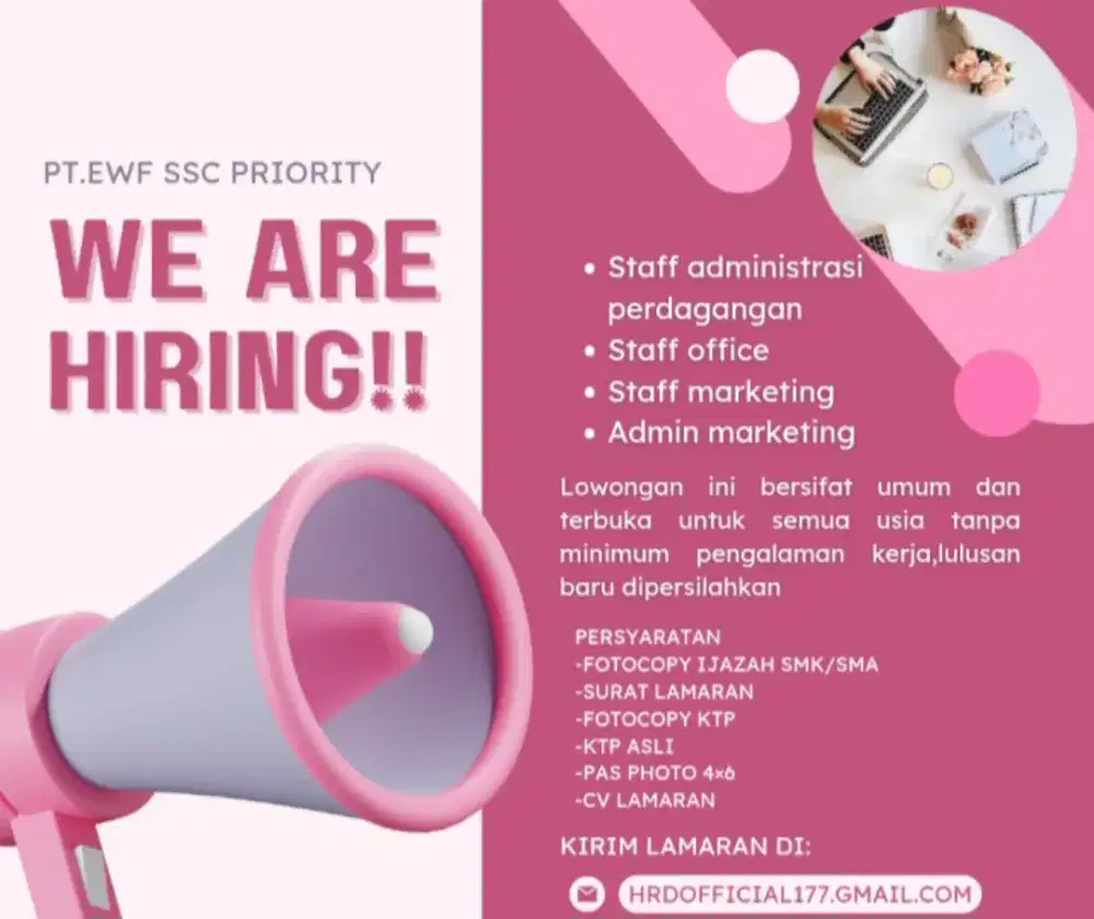 LOWONGAN PEKERJAAN!!