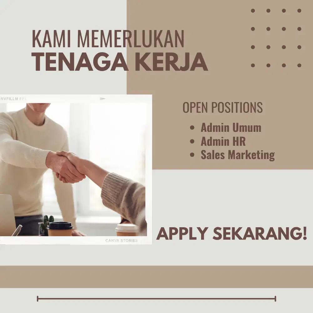 Dibutuhkan Admin di Perusahaan Developer