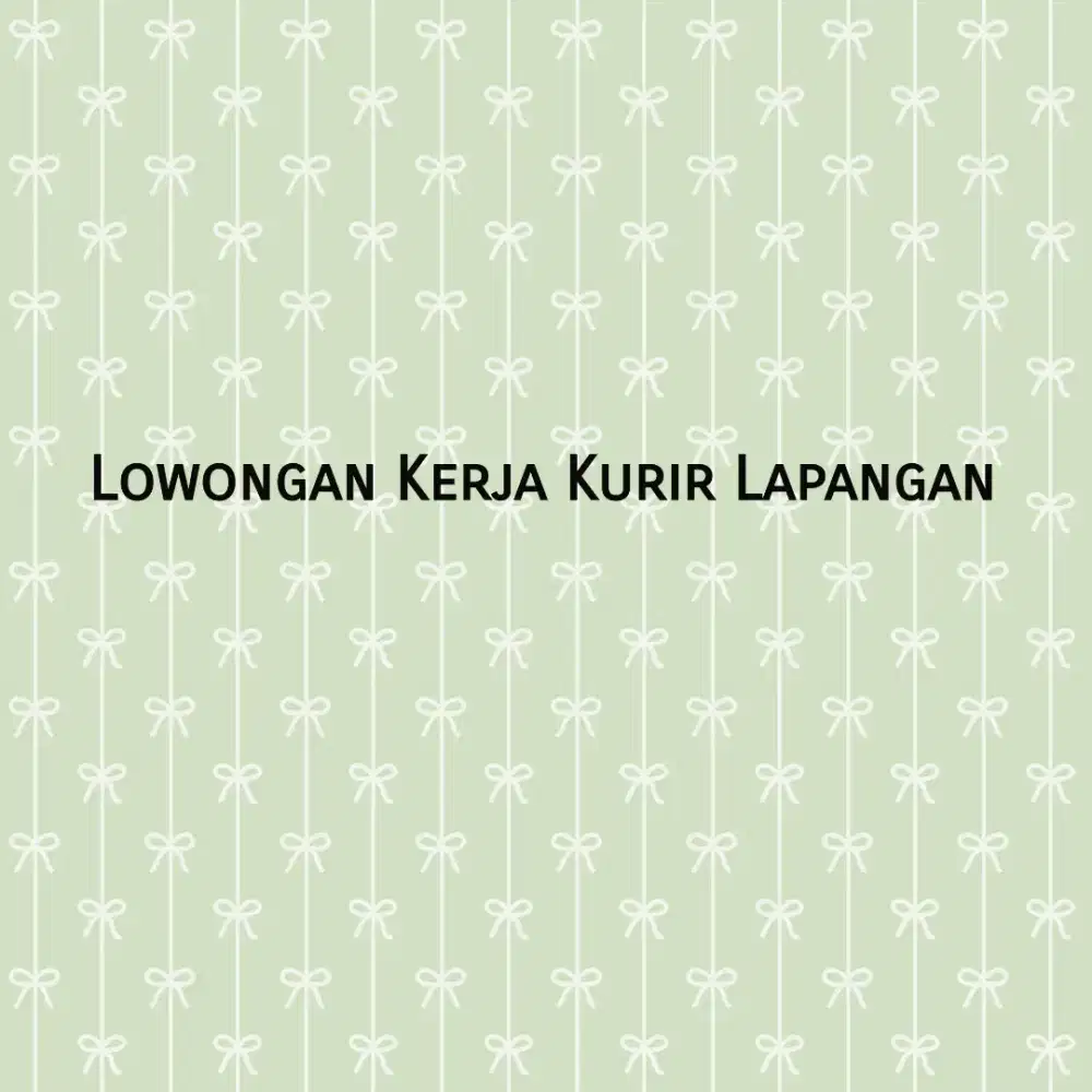 Dibutuhkan kurir untuk kirim barang.