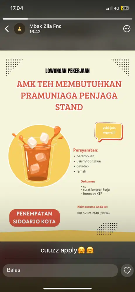 Jaga stand es teh