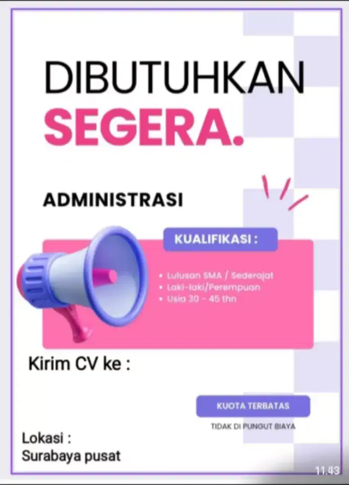 Dibutuhkan Administrasi