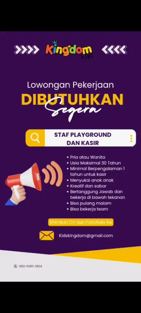 Mencari kasir dan staf playground...