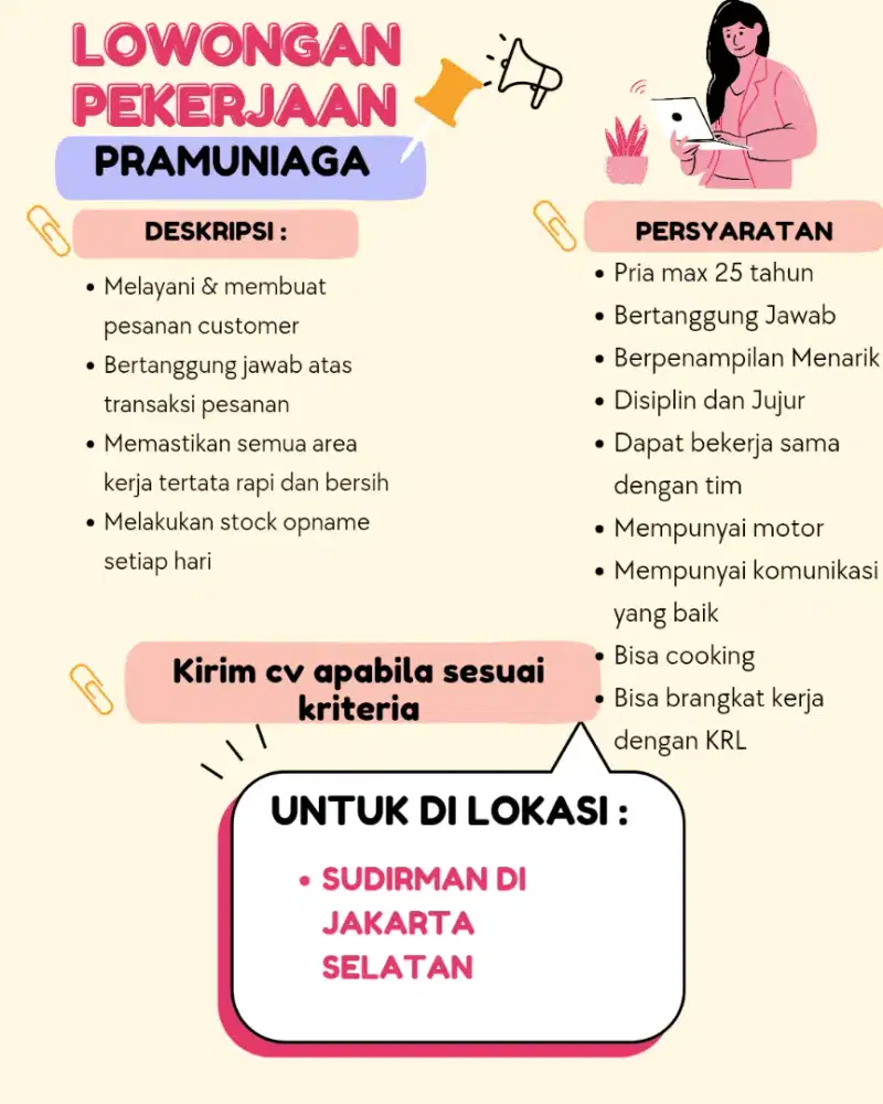 LOWONGAN KERJA DI JPM DUKUH ATAS