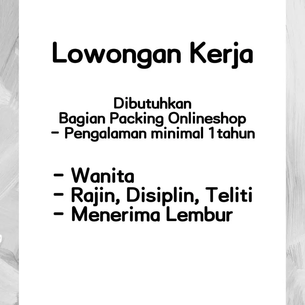 Lowongan Kerja OnlineShop