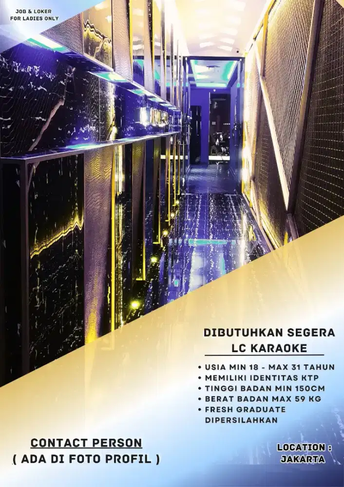 Segera Dibutuhkan WANITA utk bekerja di karaoke executiv