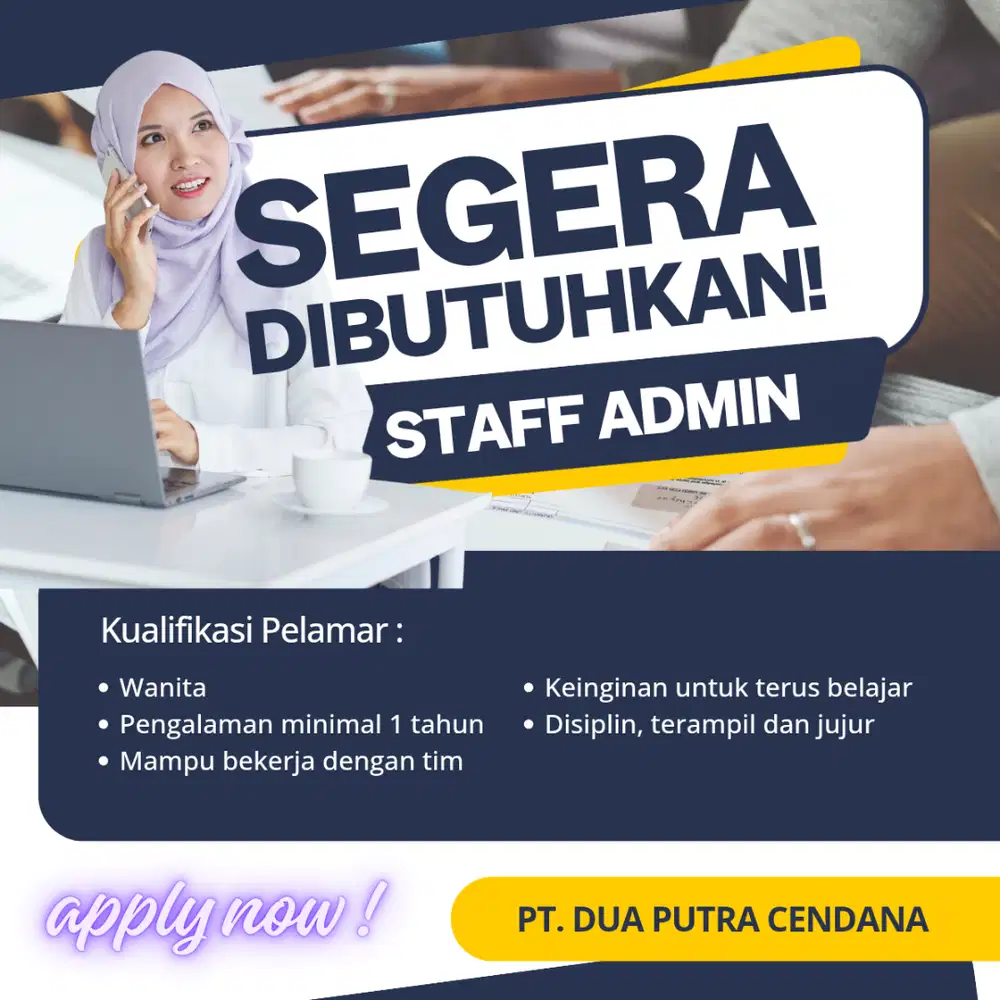 dibutuhkan segera tenaga admin