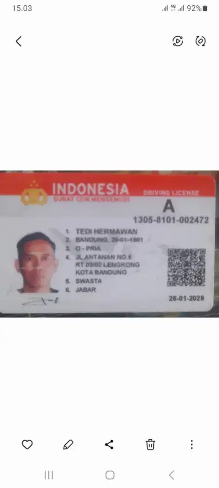 Malam saya lagi mencari pekerjaan apa aja kurir /drever modal sim aja