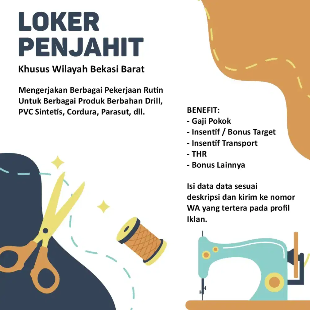 Lowongan kerja penjahit