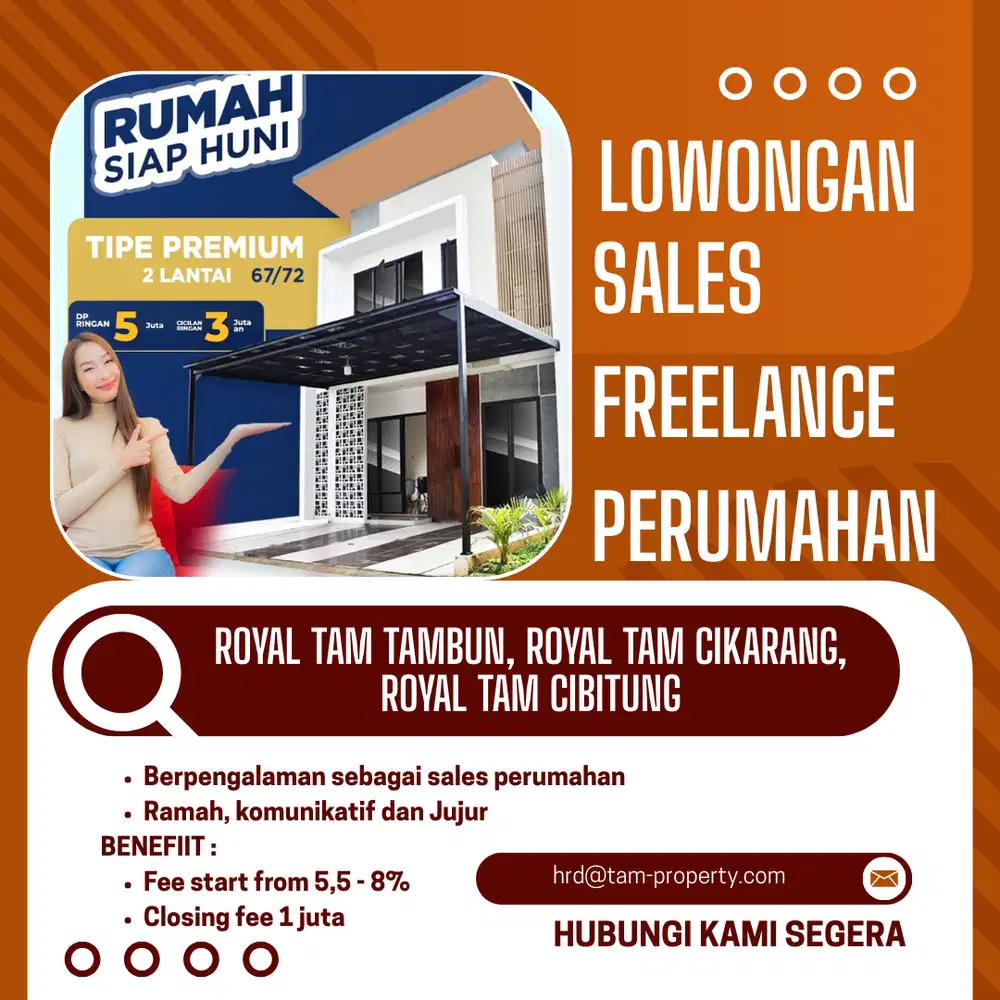 LOWONGAN FREELANCE SALES PERUMAHAN