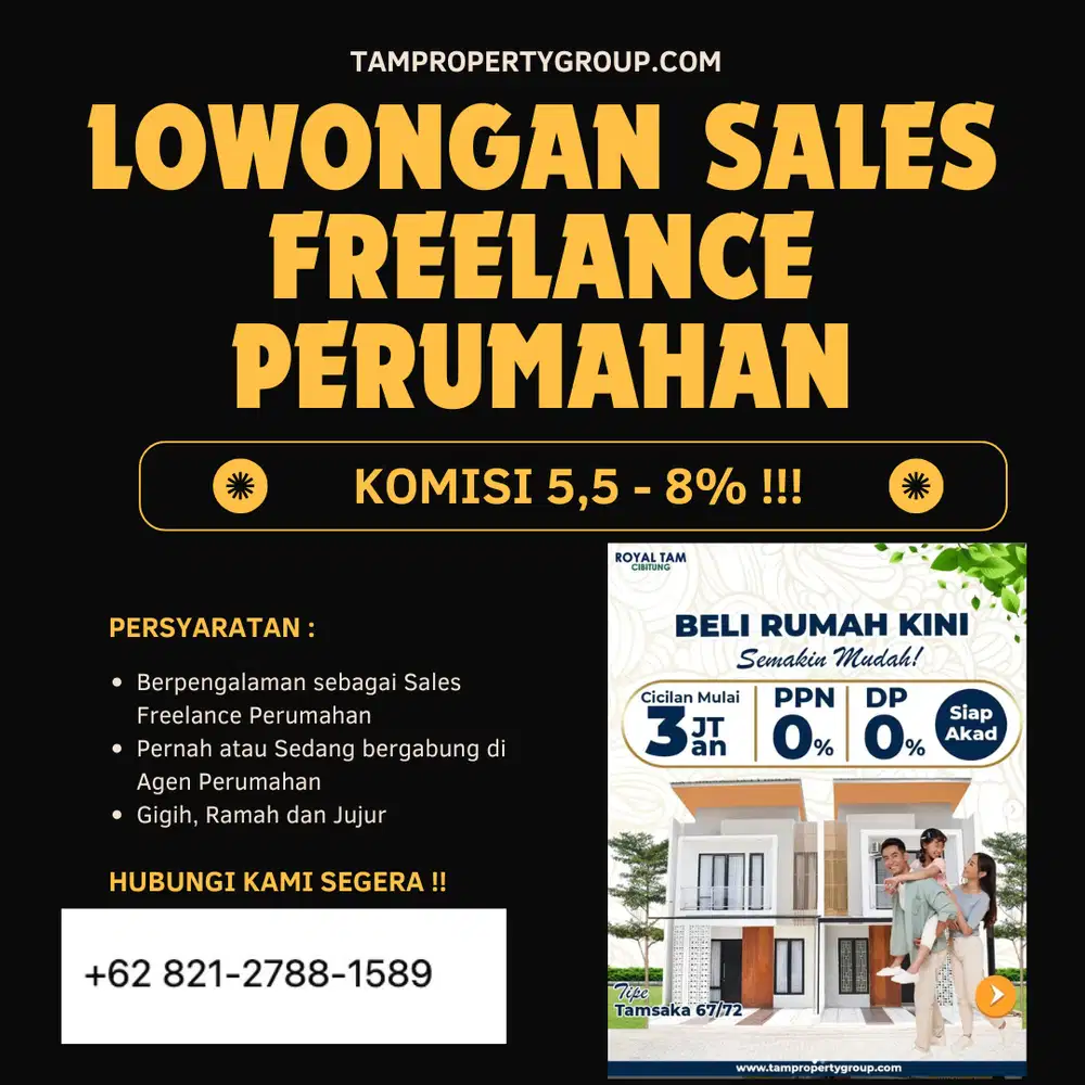 DIBUTUHKAN SALES PERUMAHAN
