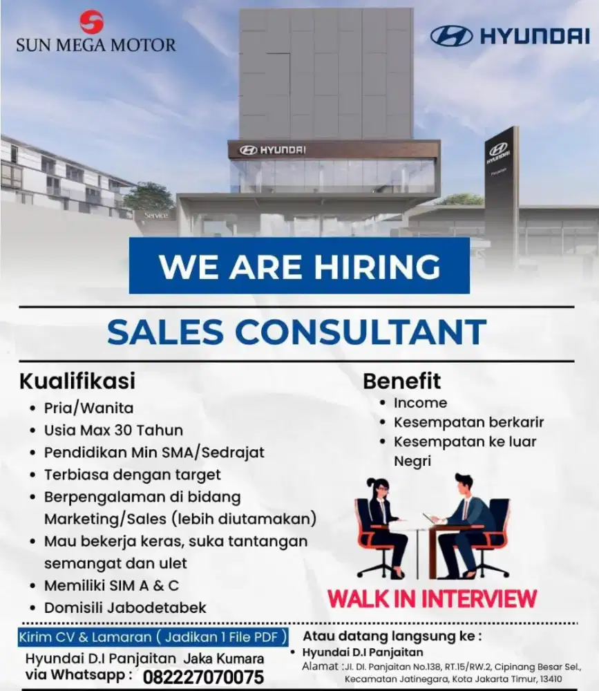 LOWONGAN SALES HYUNDAI