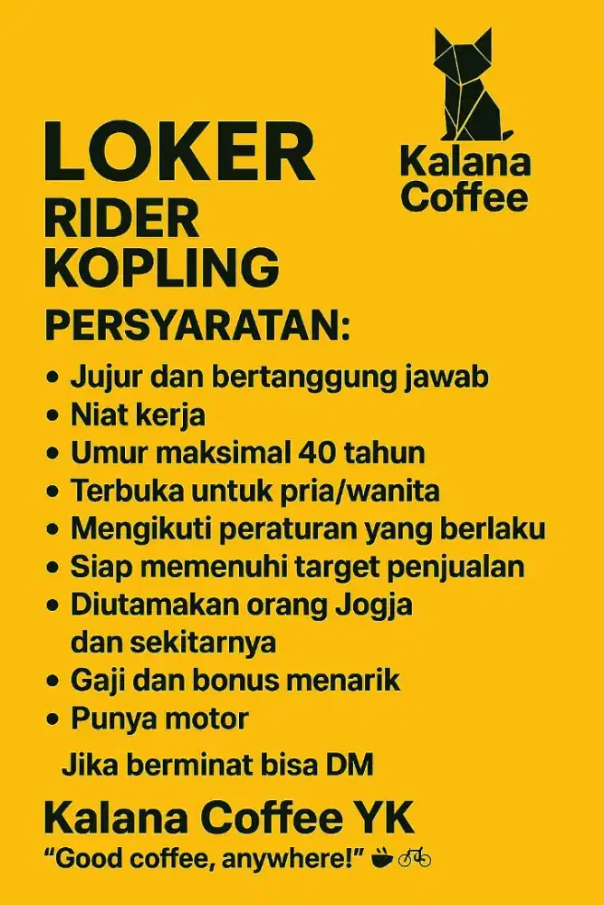 Di butuhkan rider kopling