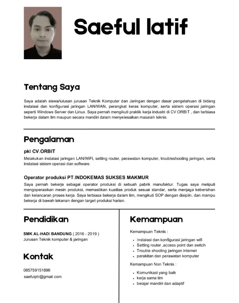 P info loker nya kk